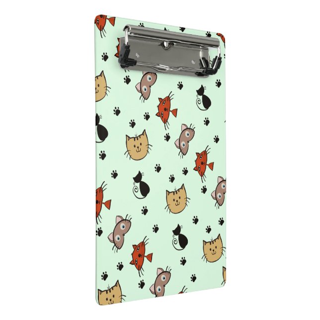 Kitty Cat Pattern Mini Clipboard (Angled)