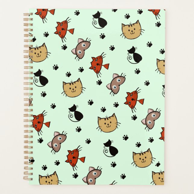Kitty Cat Pattern Planner (Front)