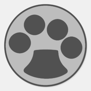 Kitty Cat Paw Print Classic Round Sticker