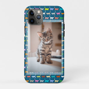 Kitty Cat Personalize Photo Cat Print iPhone 11 Pro Case