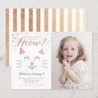 Kitty Cat Pink Gold Birthday Party Photo
