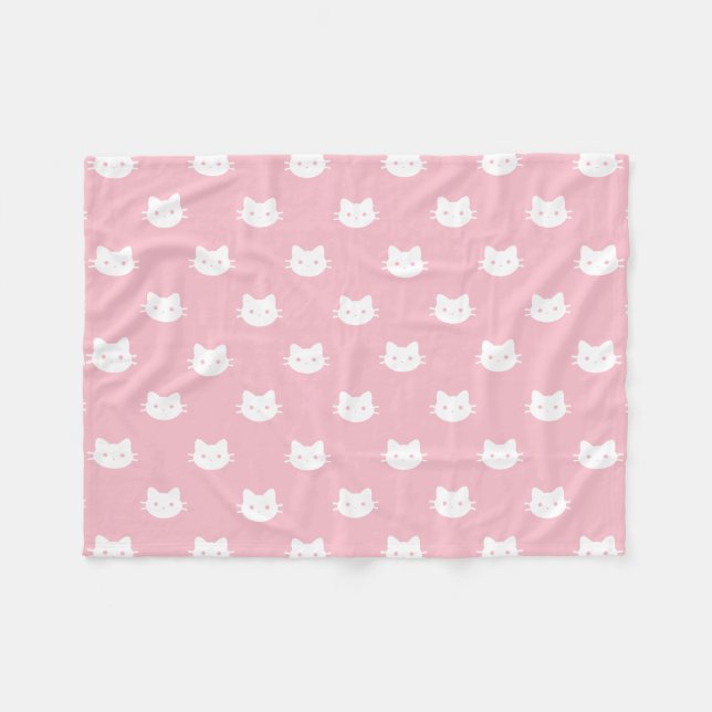 Kitty Cat polyester Fleece Blanket (Front (Horizontal))