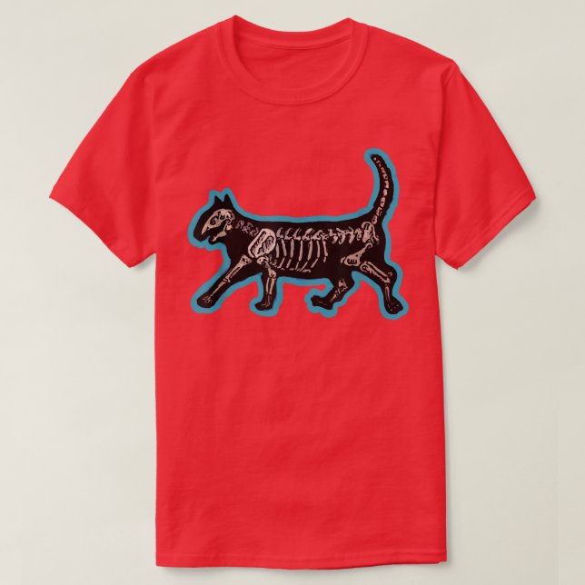 Kitty Cat Skeleton Tee  (Design Front)