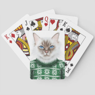 Kitty Cat Sweater Playing Cards
