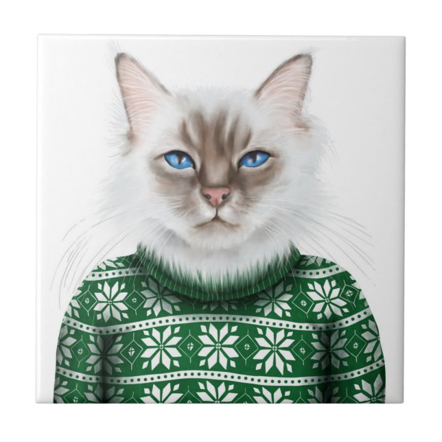 Kitty Cat Sweater Tile (Front)