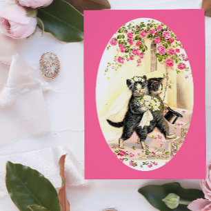 Kitty Cat Wedding Card