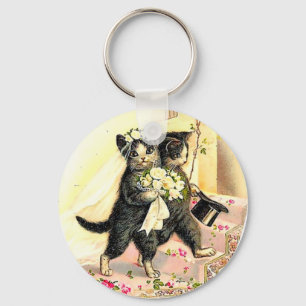 Kitty Cat Wedding Keychain