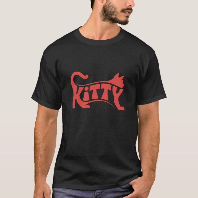 Kitty Cat Word Art Men's T-Shirt - Lover Cat Gift  (Front)