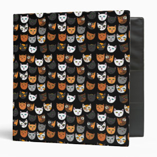 Kitty Cats everywhere pattern Binder