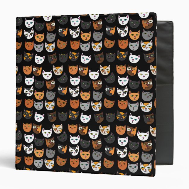 Kitty Cats everywhere pattern Binder (Front/Inside)