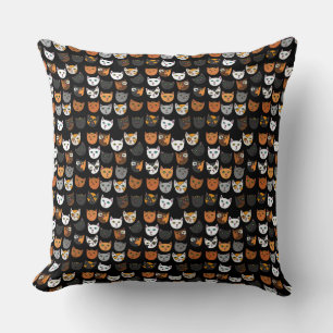 Kitty Cats everywhere pattern   Throw Pillow