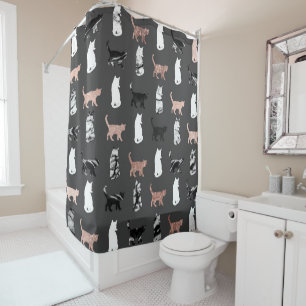 Kitty Cats in Rose Gold and Black and White Marble