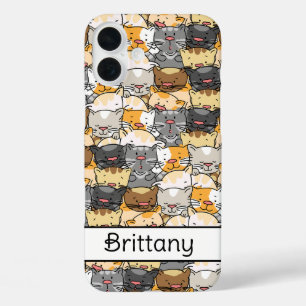 Kitty Cats Personalized iPhone 16 Plus Case