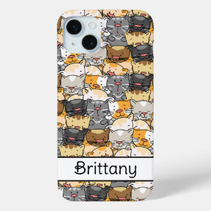 Kitty Cats Personalized iPhone 15 Mini Case