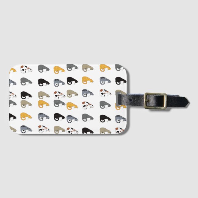Kitty Cats Spiral notebook Luggage Tag (Front Horizontal)