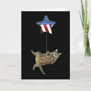 Kitty celebrates 4th of July Card