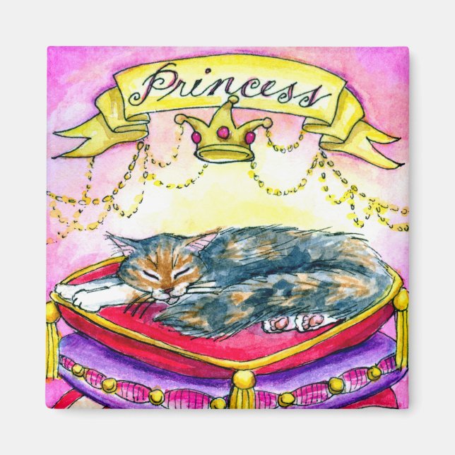 Kitty chat rose princesse aimant (Devant)