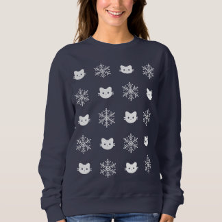 Kitty Chat Snowflake Noël Sweatshirt