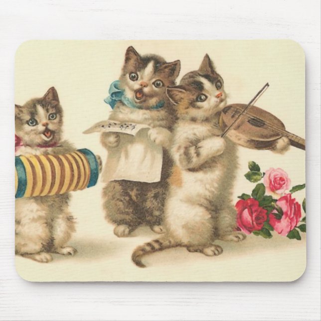 Kitty Chorus Mouse Pad (Front)