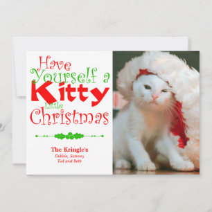 Kitty Christmas Vacances Animaux Cartes photos