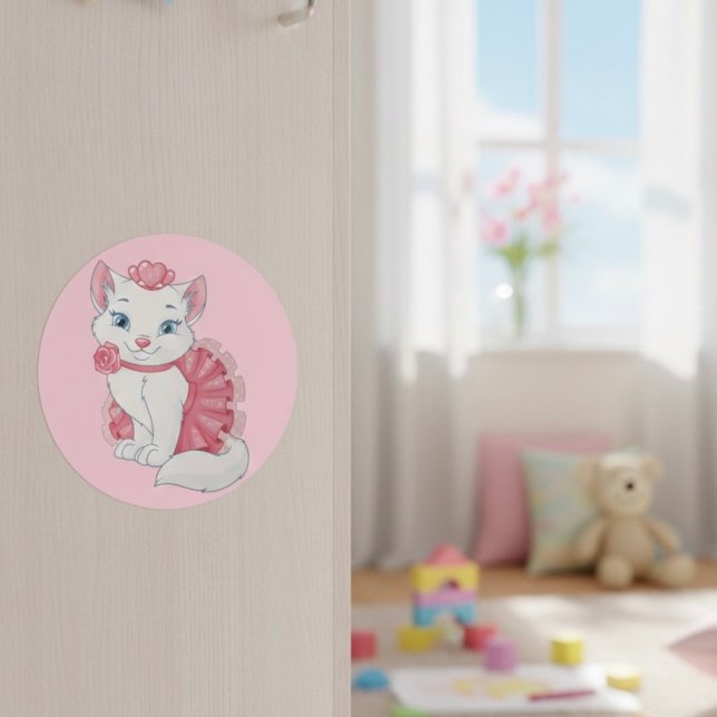 Kitty Classic Round Sticker (Creator Uploaded)