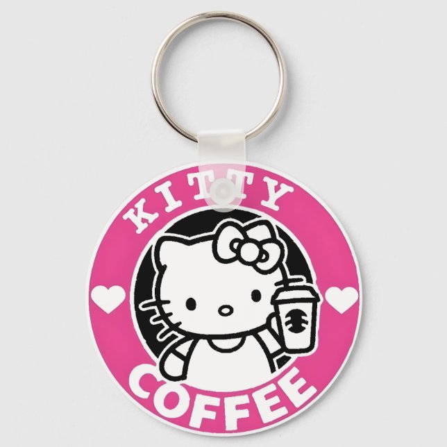 Kitty Coffee Logo Keychain (Front)