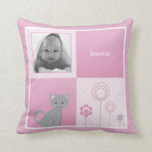 Kitty - coussin rose