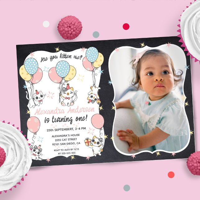 Kitty Cuteness Overload: It's Baby's First Purr-ty Invitation (Creator Uploaded)