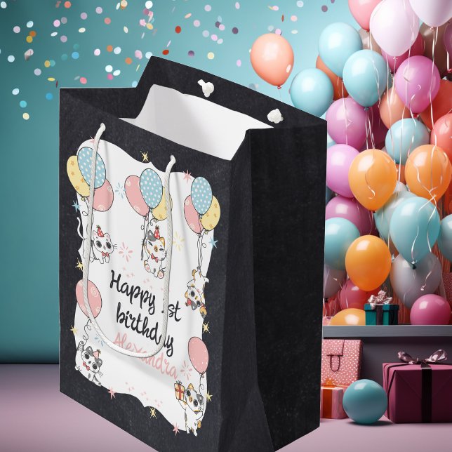 Kitty Cuteness Overload: It's Baby's First Purr-ty Medium Gift Bag (Creator Uploaded)