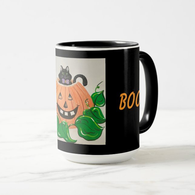 Kitty dans Mug Citrouille (Devant droit)