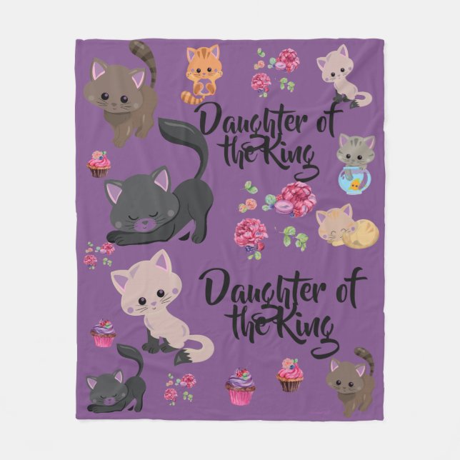 Kitty Daughter of the King Medium Blanket (Front)