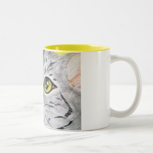 Kitty Face Two-Tone Coffee Mug (Right)