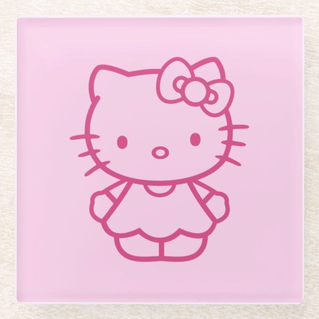 Kitty Glass Coaster (Front)
