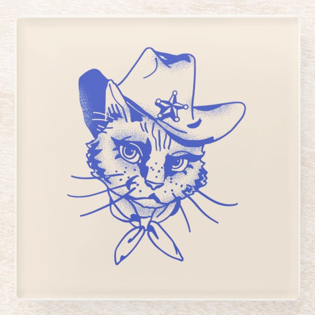 Kitty Glass Coaster (Front)