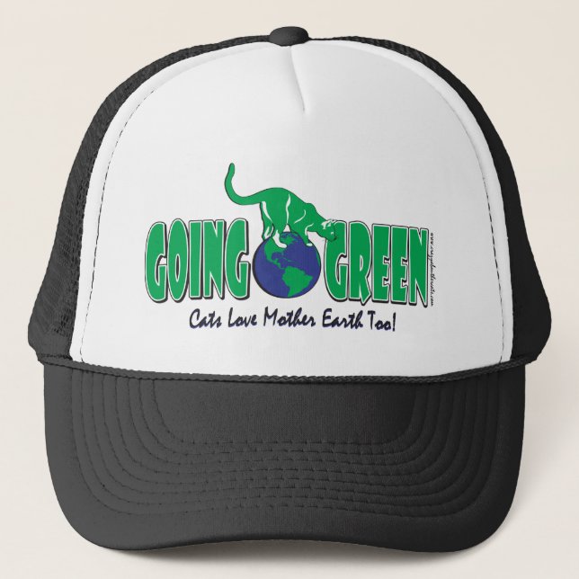 KITTY-GOING-GREEN TRUCKER HAT (Front)