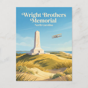 Kitty Hawk Wright Brothers Memorial North Carolina Postcard