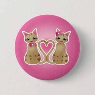 Kitty heart-ginger ver-button 2 inch round button