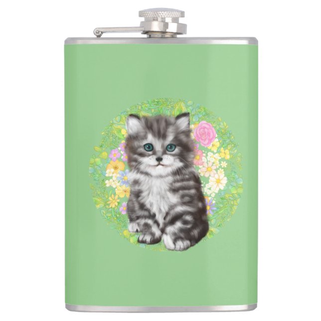 kitty hip flask (Front)