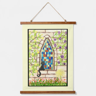 Kitty in a Window Hanging Tapestry