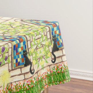 Kitty in a Window Tablecloth