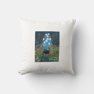 Kitty in Klimt Throw Pillow