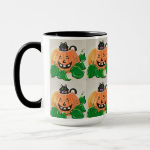 Kitty in Pumpkin Candy Jar Mug