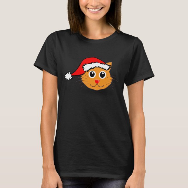 Kitty in Santa Hat Shirt (Front)