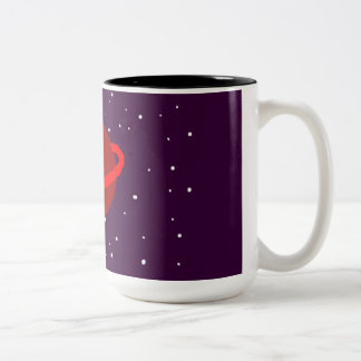 Kitty in Space Two-Tone Coffee Mug