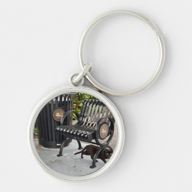 Kitty in The Park Keychain (Front)