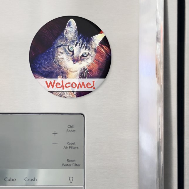 Kitty In The Rafters Close-Up Photograph Magnet (In Situ (Fridge))