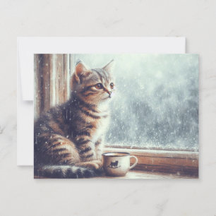 Kitty in the Window Postcard