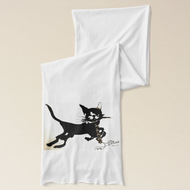 Kitty is scarfing! scarf (Left)