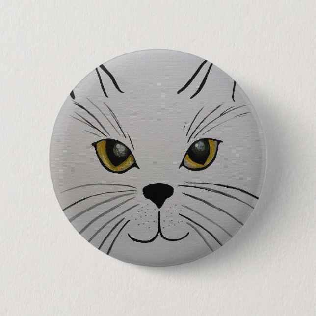 Kitty Kat 2 Inch Round Button (Front)