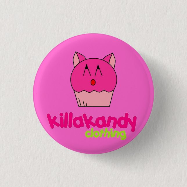 Kitty Kat Badge :) 1 Inch Round Button (Front)